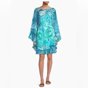 Kobi Halperin Samara Marbled Chiffon Mini dress size M